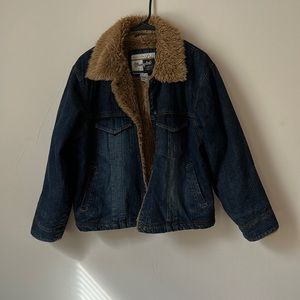 Vintage Wrangler Fur Trimmed Denim Coat
